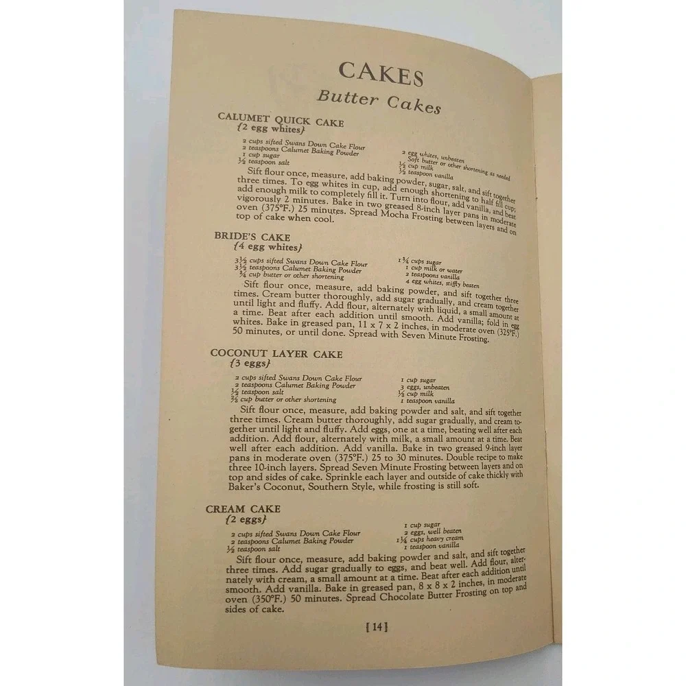 1930 Recipes Cookbook THE CALUMET BAKING BOOK New Edition SEE‎ PICS